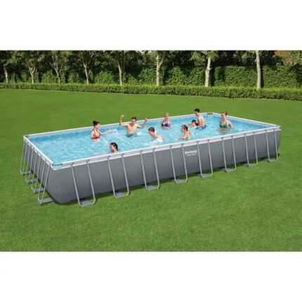 Bestway Power Steel 31’4″ X 16′ X 52″ Rectangular Above Ground Pool Set