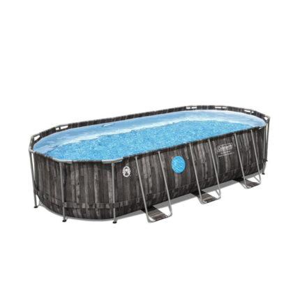 Coleman Power Steel Swim Vista Series II 20′ X 10′ X 48″ Oval Metal Frame Above Ground Pool Set