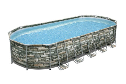 Coleman Power Steel 26’ x 12’ x 52” Oval Above Ground Pool Set