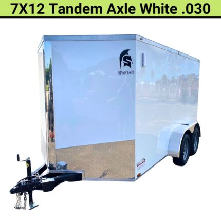 Spartan 7X12 Enclosed Cargo Tandem Axle Trailer | White | SP7X12TA