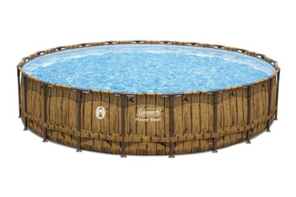 Coleman Power Steel 22′ x 52″ Round Frame Swimming Pool Set