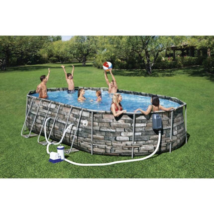 Coleman Power Steel Comfort Jet Series 20′ X 12′ X 48″ Above Ground Pool Set